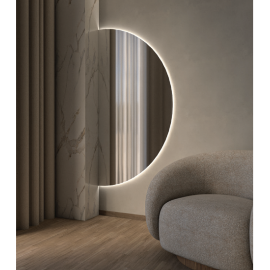 Κρεμαστός Καθρέπτης Moon Φ150 εκ. με Led Κρεμαστός Καθρέπτης Moon Φ150 εκ. με Led